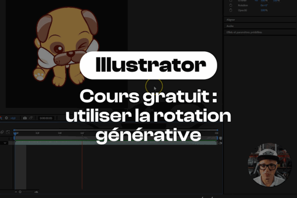 Cours gratuit : la rotation générative dans Illustrator
