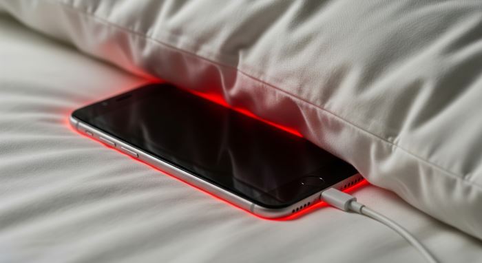 Chaleur chargement batterie smartphone