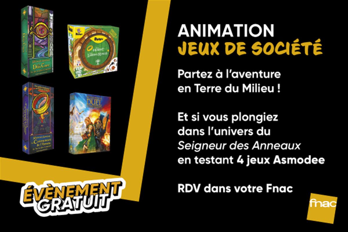 Animation Jeux de Société : Partez à l'aventure en Terre du Milieu !