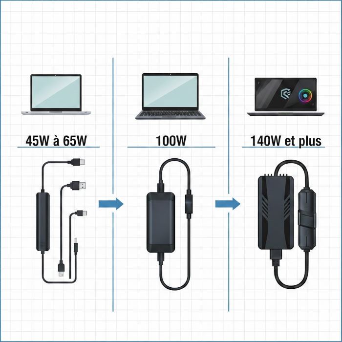 Sch&eacute;ma chargeurs universels PC