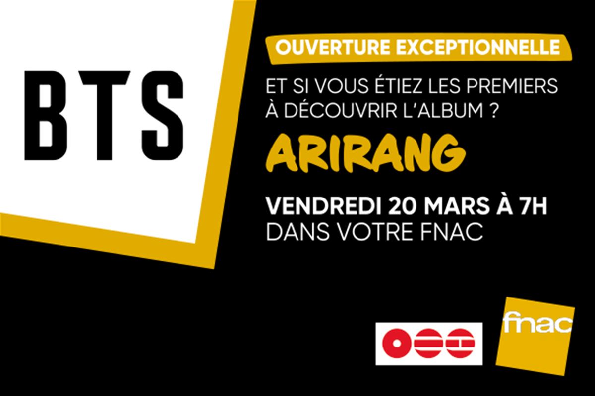 BTS - Un pop-up store et une ouverture magasin en avant première à la Fnac Ternes !