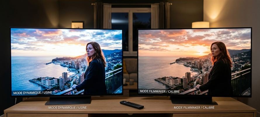 Calibrage TV comparaison