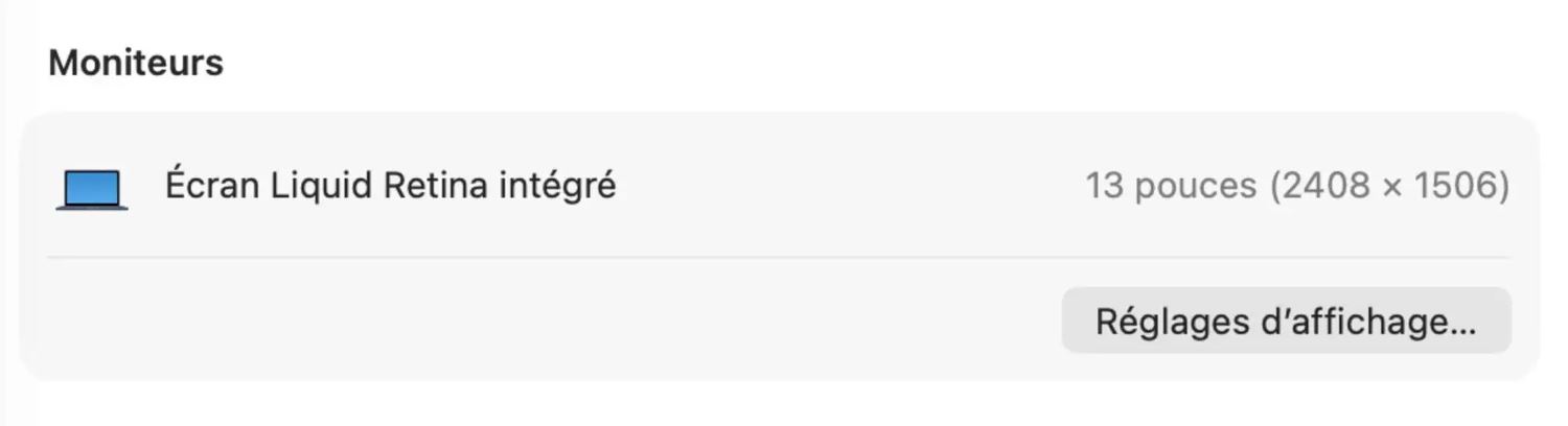 MacBook Neo &eacute;cran retina