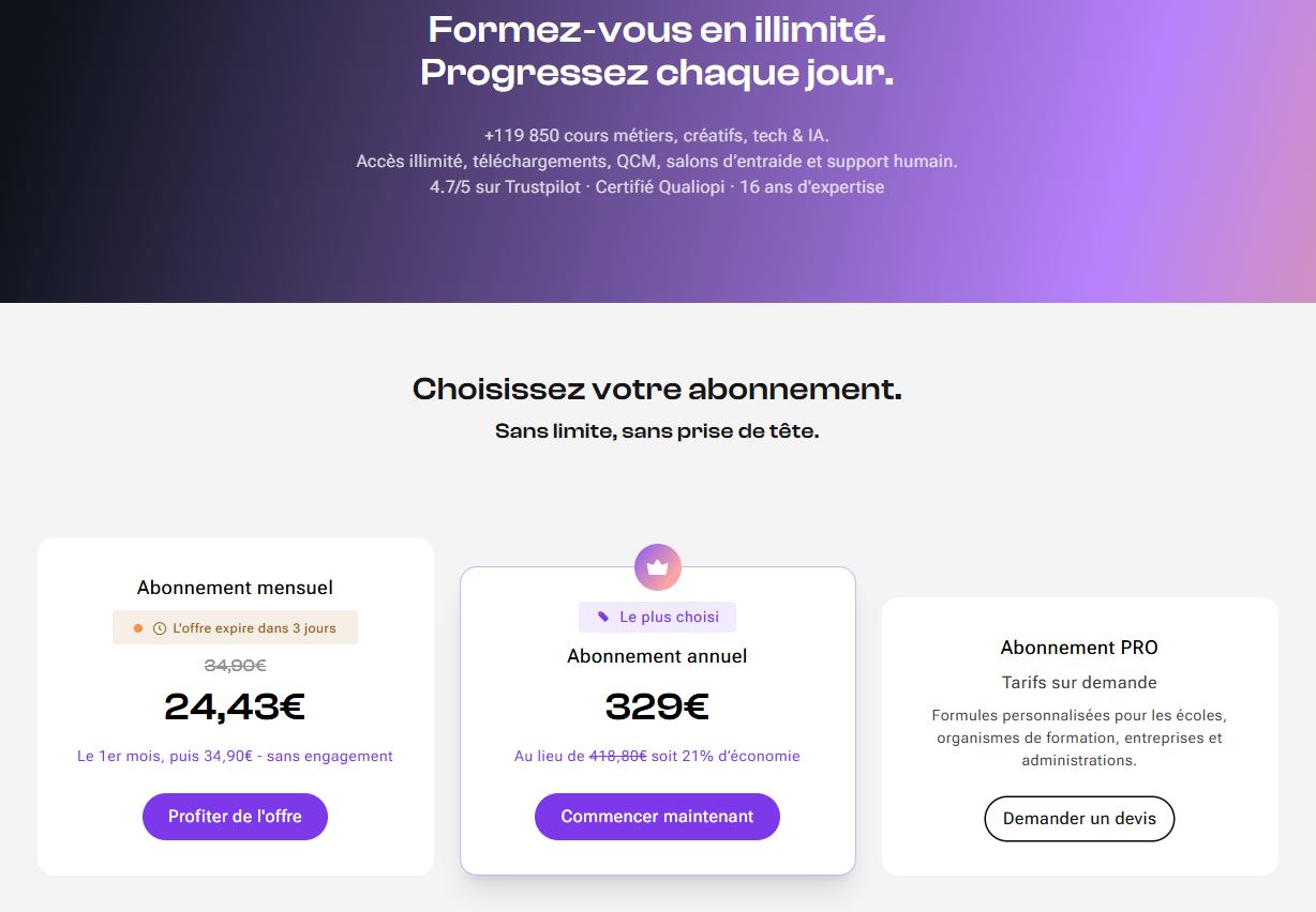 Abonnement Tuto.com
