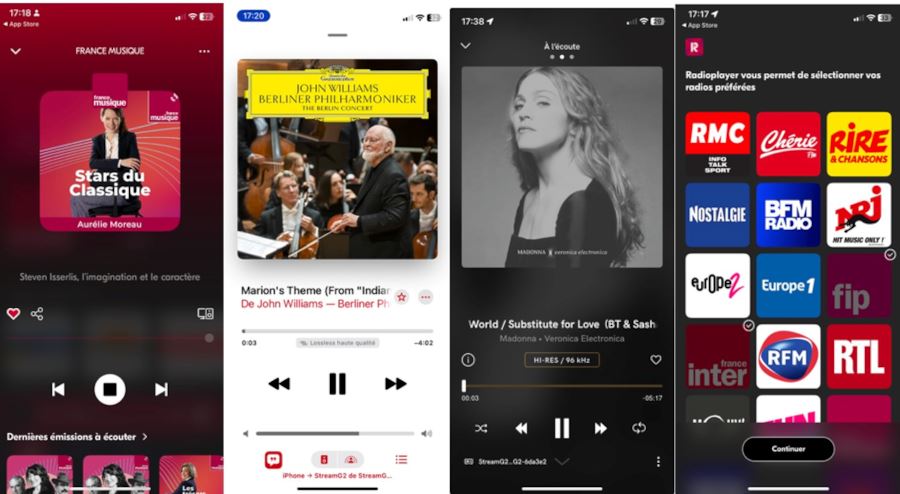 Applications radio musique