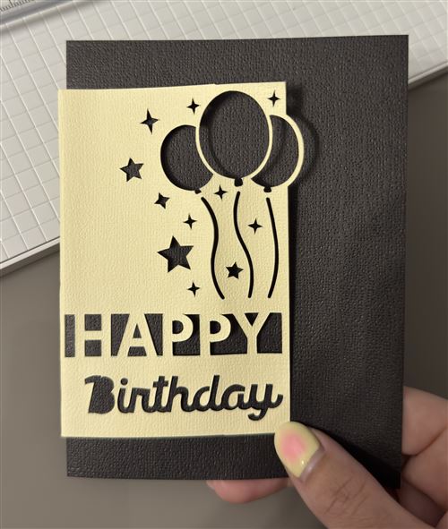 Test Cricut Carte Pliée