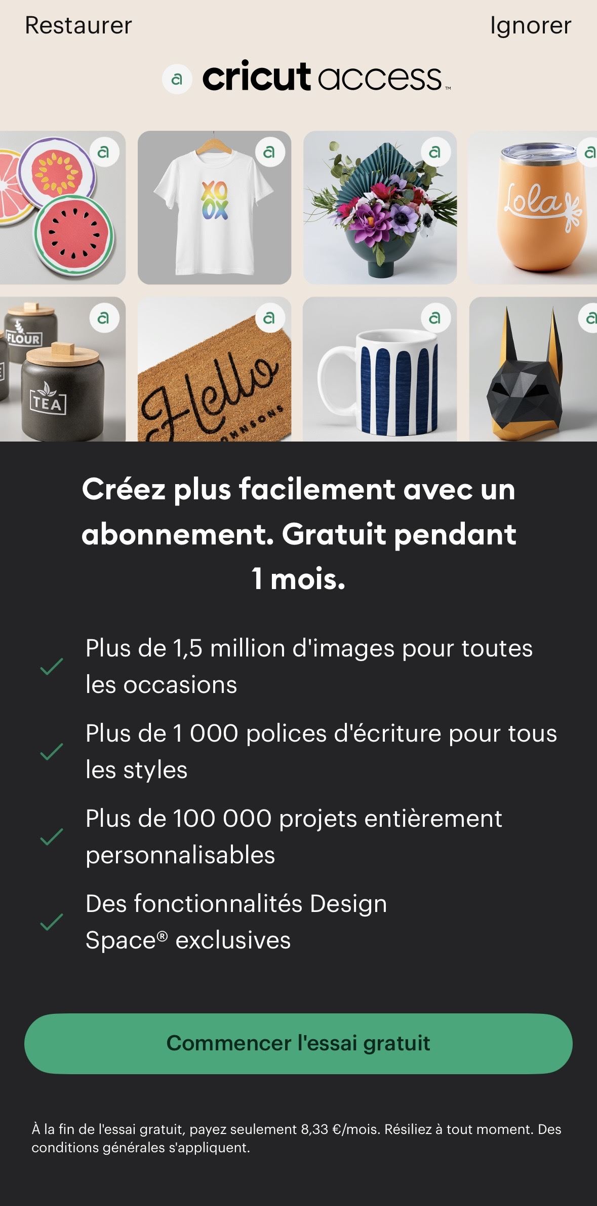 Test Cricut Abonnement