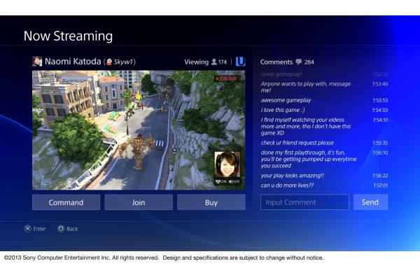 Interface Streaming PS4