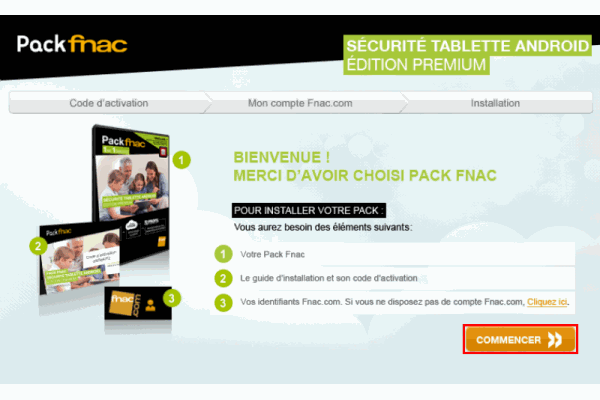 Installation pack fnac android