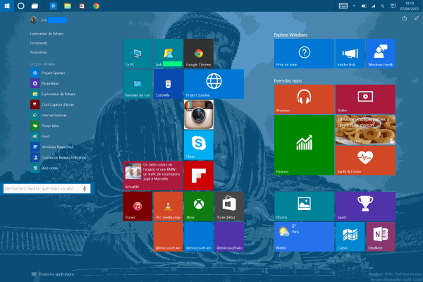 Accueil Windows 8