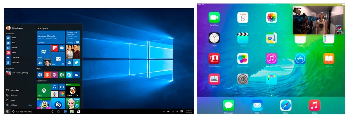 Windows 10 vs iOS