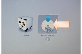 Ecran boot du DVD d'installation sur Mac OS X