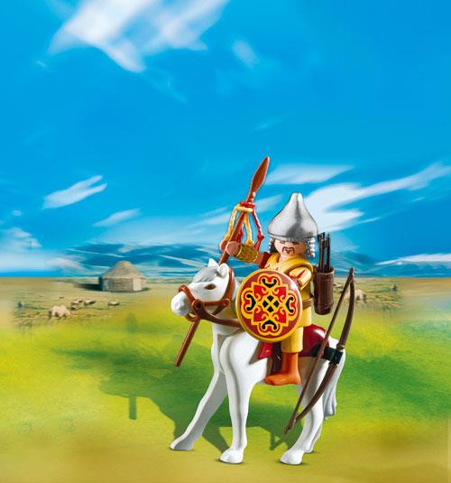 Playmobil-4926-oeuf-de-Paques-Guerrier-Mongol-avec-cheval