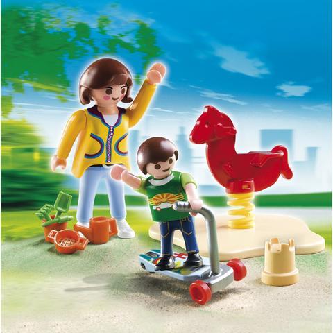 Playmobil-oeuf-de-Paques-4939-Maman-avec-enfant-et-aire-de-jeux