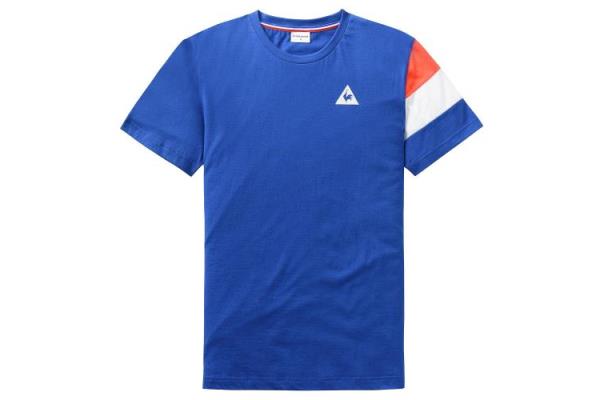 T-shirt-Le-coq-sportif-Tricolore-CotonTech-Bleu-Taille-S