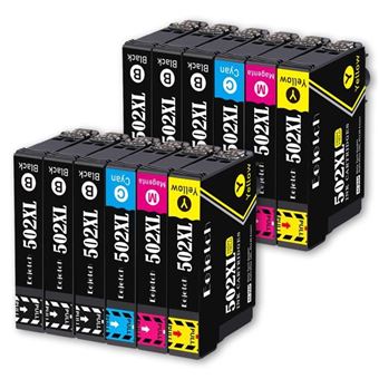 Cartouche compatible Epson 502 Jumelles - pack de 4 - noir, jaune, cyan,  magenta - prix mini Pas Cher