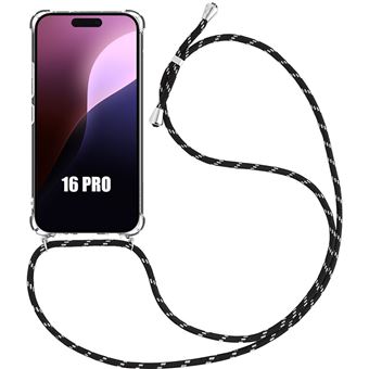 Coque pour iPhone 16 Pro - Protection Renforcé TPU Antichoc avec Cordon Noir - BOOLING - 1