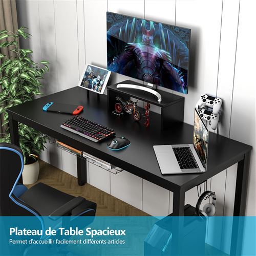 Giantex Bureau Gaming, Gamer Table avec Etagère pour Ecran