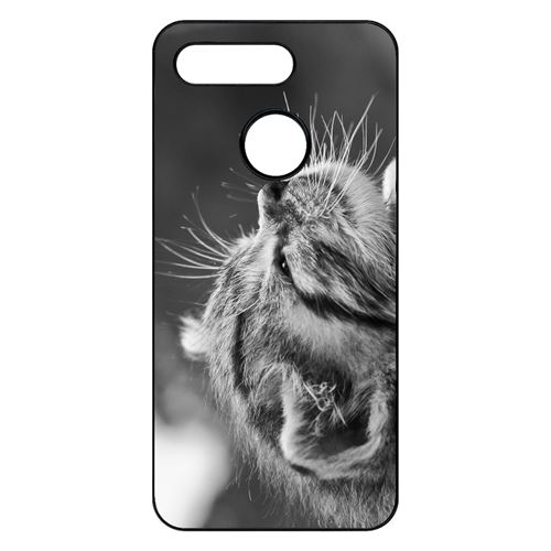 Coque My-Kase pour View 20 - chat zebre - Plastique Noir