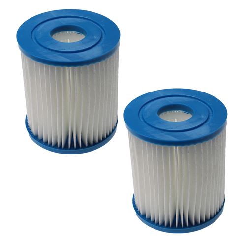 Vhbw 2x Cartouche filtrante remplacement pour Bestway Flowclear filtre taille 1 (58093) pour piscine pompe de filtration - Filtre à eau, blanc / bleu