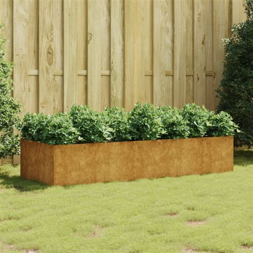 vidaXL - Carré Potager - Acier Corten - 200 x 80 x 40 cm - Image 3