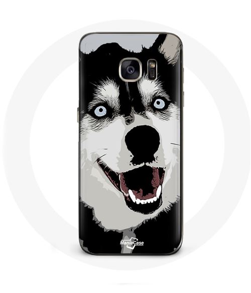 Coque pour samsung galaxy S6 edge Husky de Sibérie Yeux Bleus Maniacase
