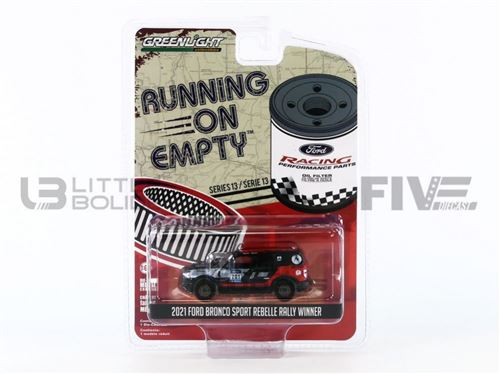 Voiture Miniature de Collection GREENLIGHT COLLECTIBLES 1-64 - FORD Bronco Sport - 2021 - Black / White / Red - 41130F