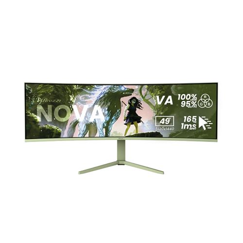 Arozzi Nova Curved 49" VA, 165Hz - Vert Forêt