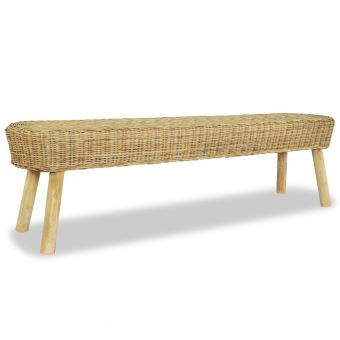 Meelady Banc De Jardin Banc D Entree Meuble Decoration 160 X 35 X 45 Cm En Rotin Naturel Achat Prix Fnac
