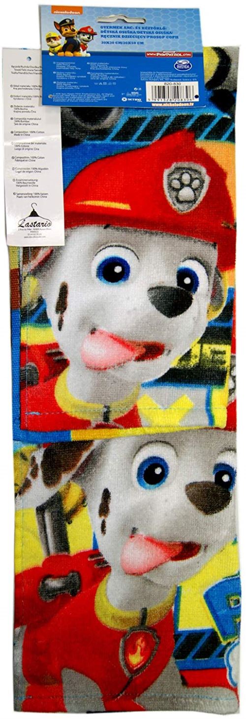 Nickelodeon New Import Set de 2 Serviettes de Bain en Coton Motif Pat' Patrouille 15 x 5 x 10 cm