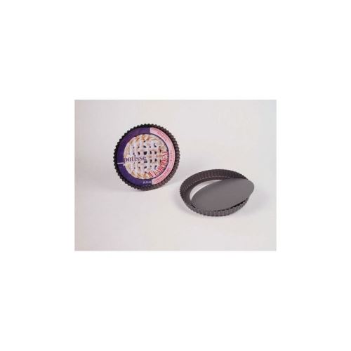 patisse moule a tarte avec fond amovible antiadhésif en acier revetu - ø 28 cm - gris foncé