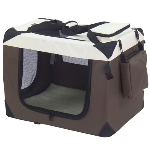 Comparer les prix de @Pet Cage pour chiens Marron 50x34x36 cm Nylon