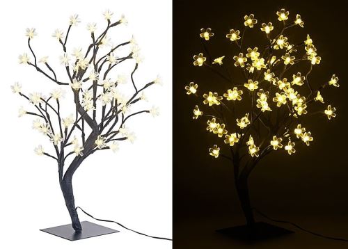 Lunartec : Arbre lumineux 45 cm avec 64 fleurs à LED
