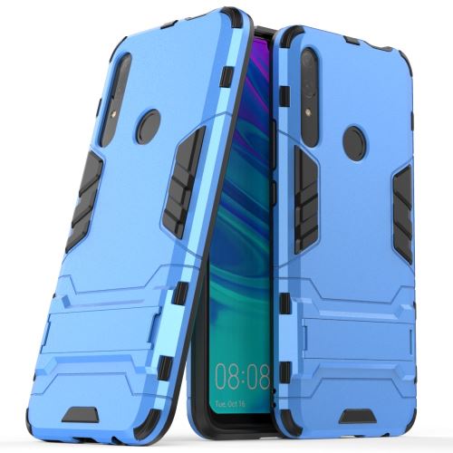 Coque en TPU garde couvrant avec béquille bleu clair pour votre Huawei P Smart Z/Y9 Prime 2019