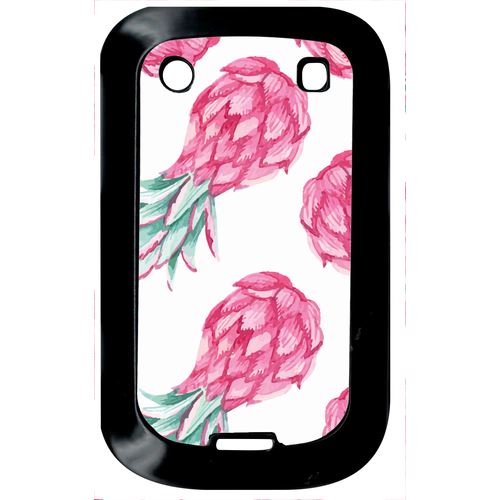 Coque Blackberry Bold 9900 Ananas Rose Fond Blanc