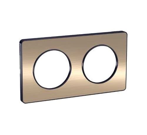 Schneider Electric - Plaque Odace Touch - Double - Bronze brossé - Anthracite - Image 2