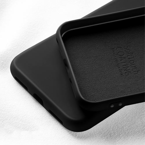 Coque en silicone liquide anti-goutte mince souple noir pour votre Apple iPhone 7/8