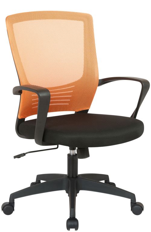 Chaise de bureau en maille Kampen - Couleur Noir/Orange