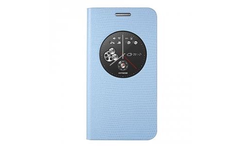 Etui Folio bleu clair Anymode sous licence Samsung Galaxy A3 avec découpe circulaire