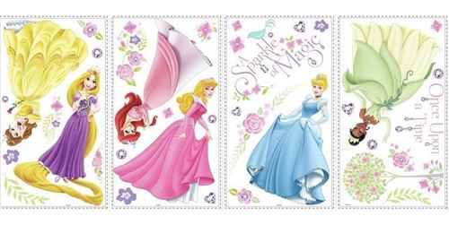 Stickers Repositionnables Disney Princesses Photoluminescents