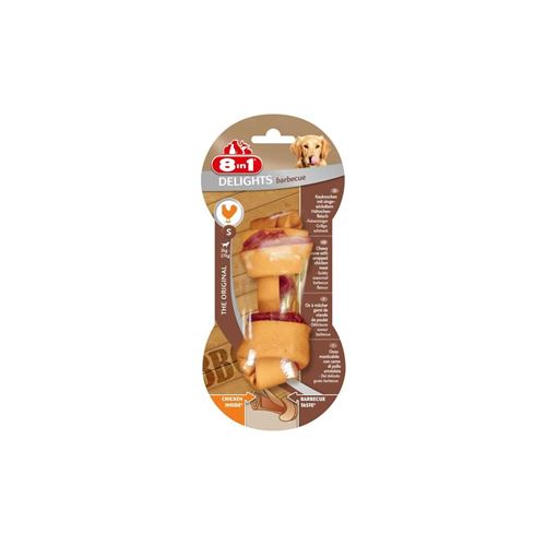 8in1 Friandise Os A Macher - Gout Barbecue Garni De Viande De Poulet - Pour Chien De Petite Race A Race Moyenne
