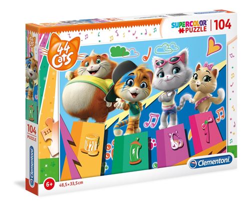 Clementoni puzzle 44 Chats 104 pièces 48,5 x 33,5 cm