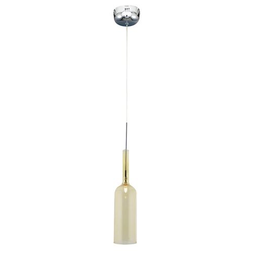 Paris Prix - Lampe Suspension Verre bottle 12cm Jaune