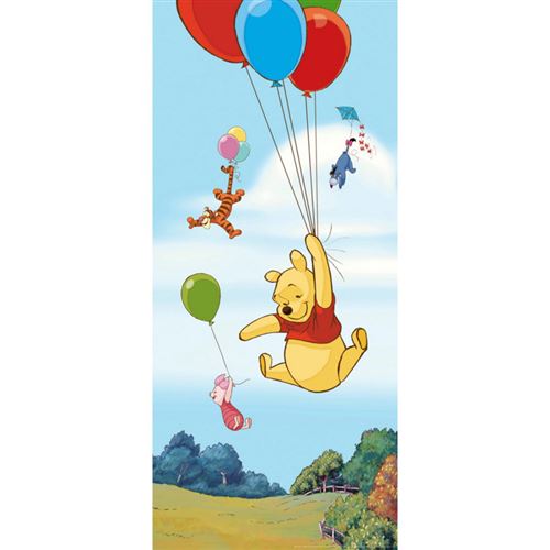 AG ART Poster porte Winnie l'Ourson Ballon Disney intisse 90X202 CM