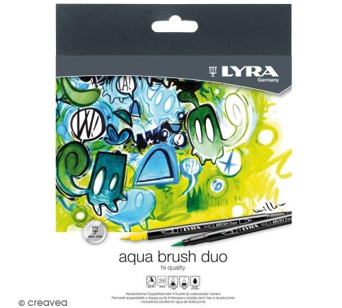 Feutre Pinceau Aqua Brush Duo LYRA - 36 pcs