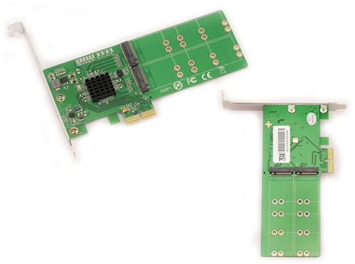 Carte contrôleur PCIe 2.0 2x pour 4x SSD M2 (type SATA) - Pour M.2 NGFF en B Key ou B+M Key (SATA)
