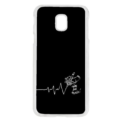 Coque Black Crayon Electrocardiogramme Compatible Galaxy J7 2017 Transparent