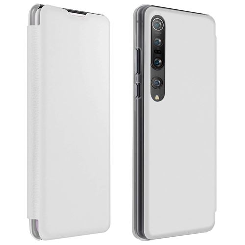 Etui pour Xiaomi Mi 10/Mi 10 Pro Protection Intégrale Clapet Porte-carte Blanc