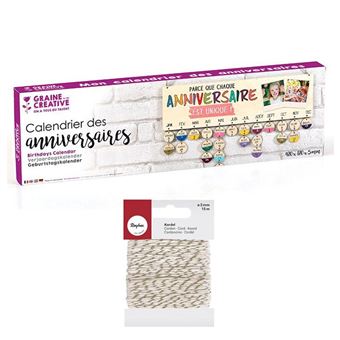 Calendrier Des Anniversaires En Bois Ficelle Doree Blanche Achat Prix Fnac Calendrier Des Anniversaires En Bois Ficelle Doree Blanche Achat Prix Fnac