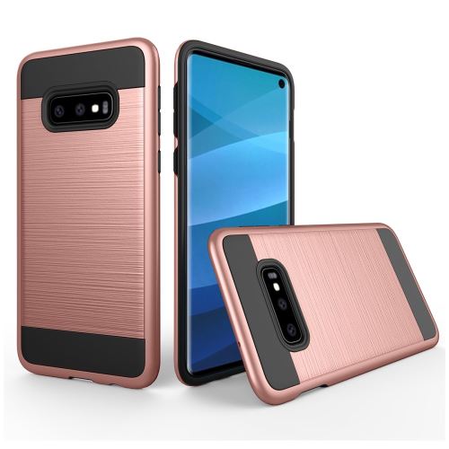 Coque en TPU hybride or rose pour votre Samsung Galaxy S10